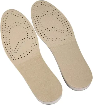 1Pair Breathable Cowhide Insole Inserts for Height Increase Invisible Heel Lift Shoe Pads Adds Elevation Comfortable Fit for Sneakers and Boots for Daily Use