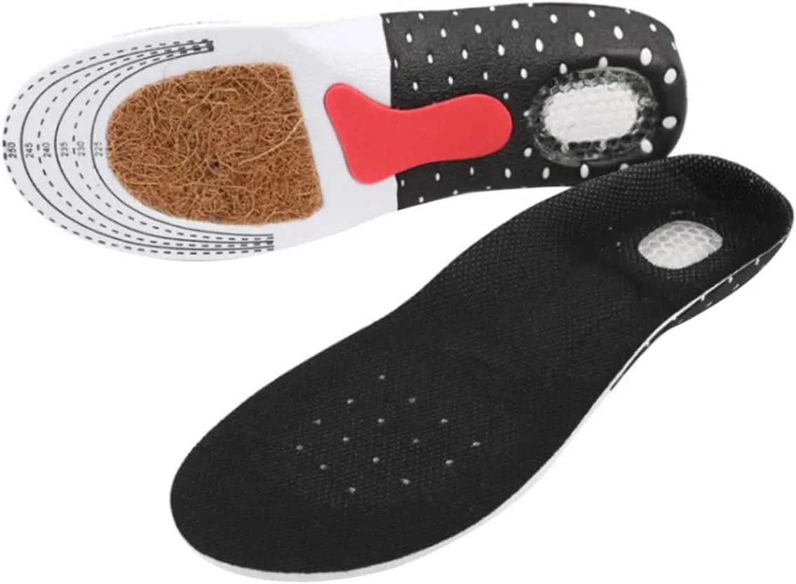 1Pair Breathable Sports Insoles for Foot Care Unisex Shock Absorbing Cushions Damping Shoe Pads for Athletic Activities and Daily Use