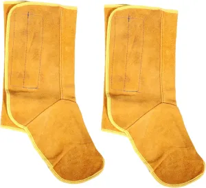 1Pair Cowhide Welding Protective Foot Covers Leather Shoe Protectors for Welders Heat Easy to Wear Tear Resistant Design
