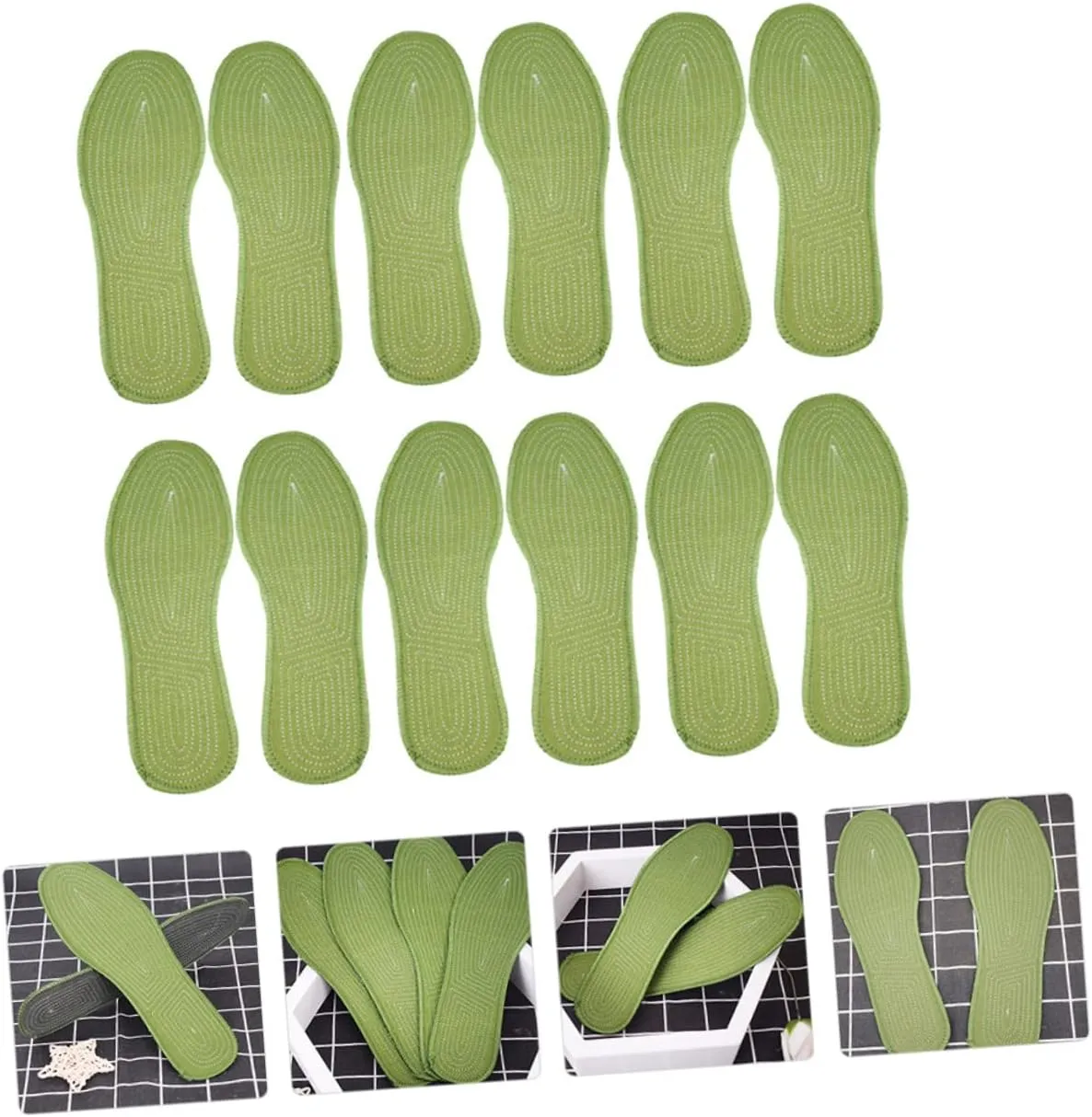 20 Pairs Breathable Insoles Comfortable Cotton Shoe Pads for Men Women Absorption Insole for Outdoor Training