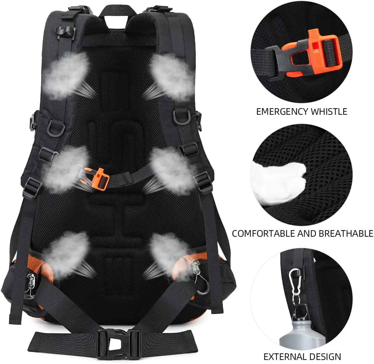40L Waterproof Lightweight Hiking,Camping,Travel Backpack for Men Women