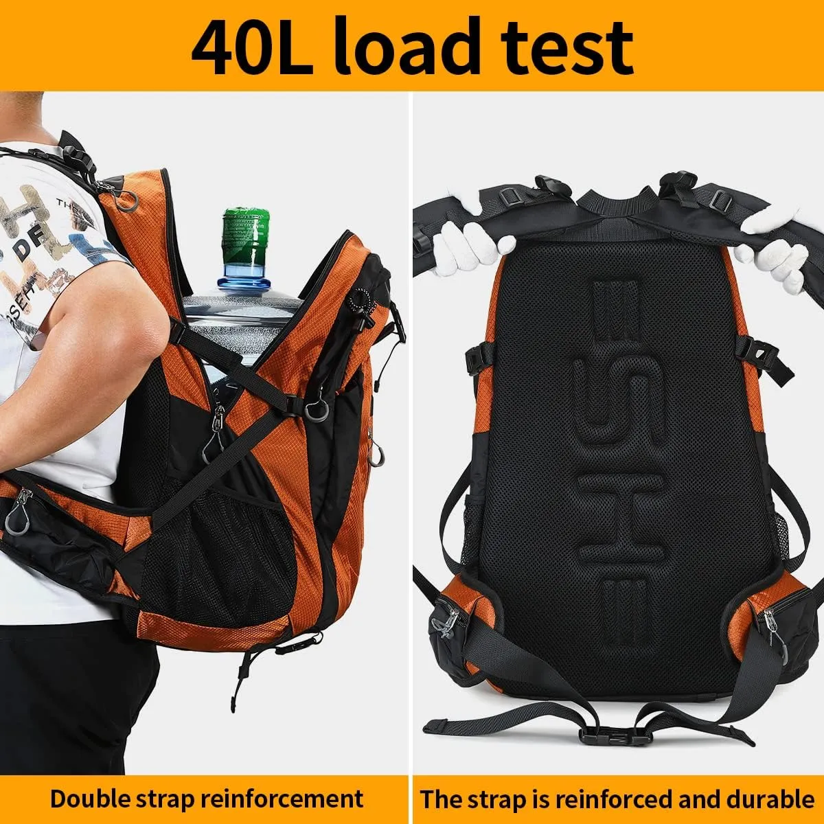 40L Waterproof Lightweight Hiking,Camping,Travel Backpack for Men Women