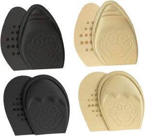 4Pairs Half Insoles for Forefoot Cushions Comfortable Skid Shoe Pads Breathable Stick Adhesive Ball of Foot Cushions for Heels Flats and Boots