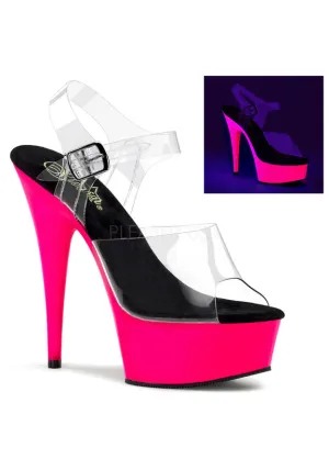 6" Heel, 1 3/4" UV PF Ankle Strap Sandal