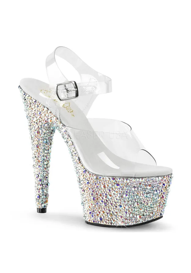 7" Heel, 2 3/4" PF Ankle Strap Sandal w/Multi Sized RS