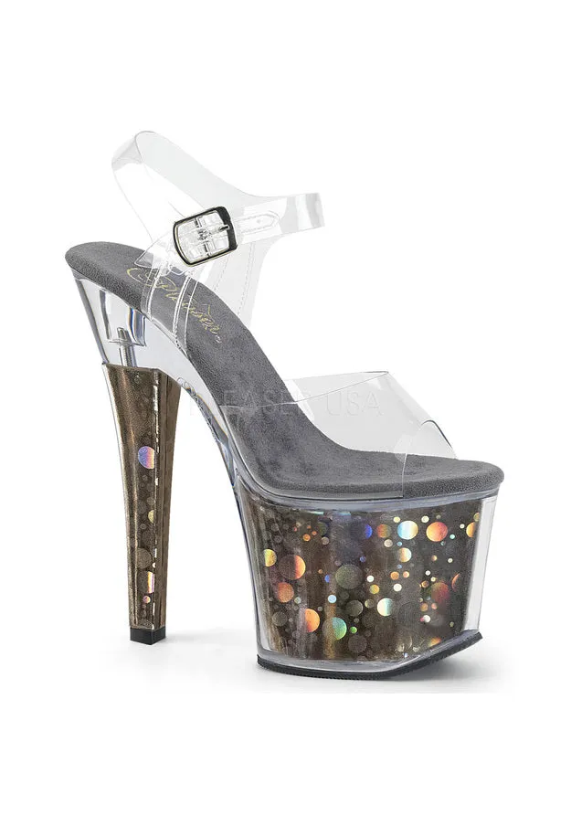7" Heel, 3 1/4" PF Ankle Strap Sandal