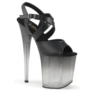 8 Inch Heel FLAMINGO-822T Black Pu Faded Black