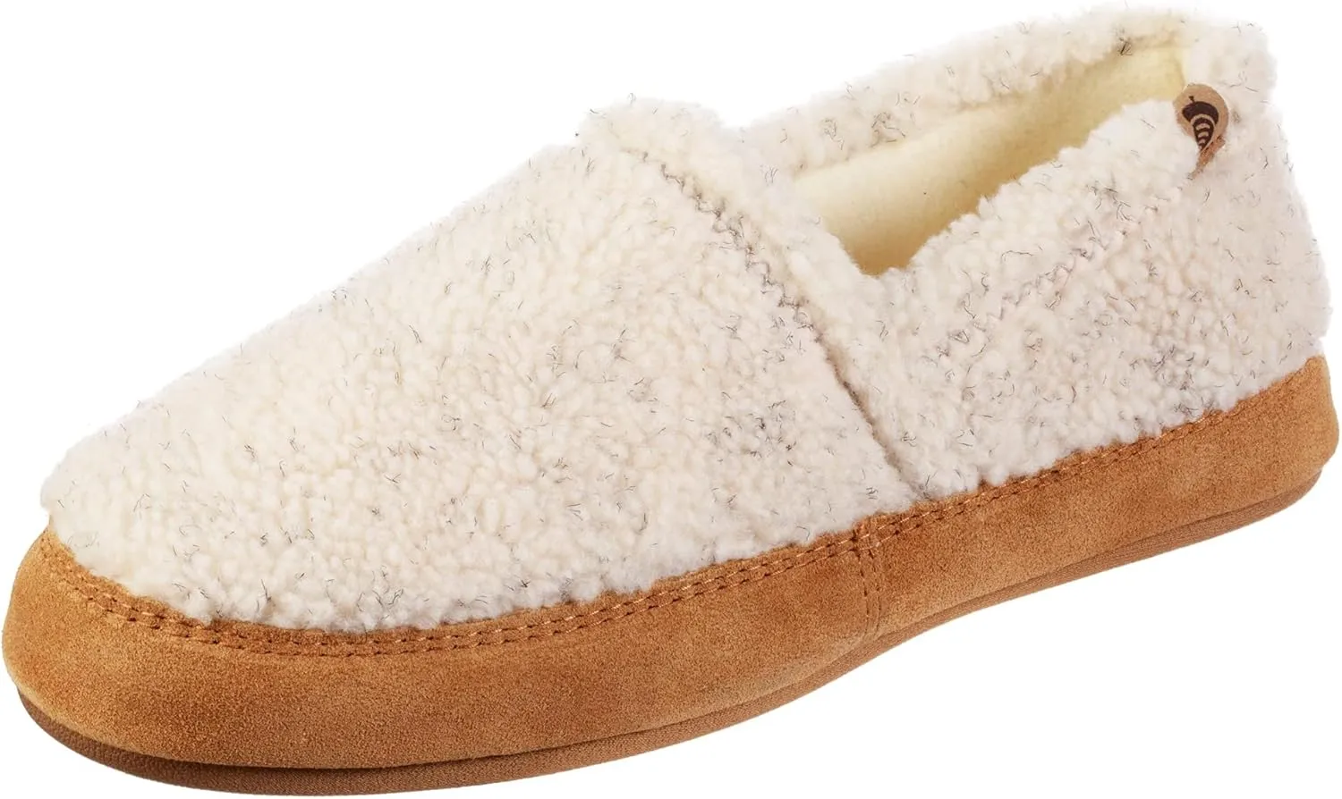 Acorn Men's Moc Slippers with Memory Foam Insole Suede Sidewall and Rubber Outsole (Tex/Polar)