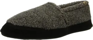 Acorn Men's Moc Slippers with Memory Foam Insole Suede Sidewall and Rubber Outsole (Tex/Polar)