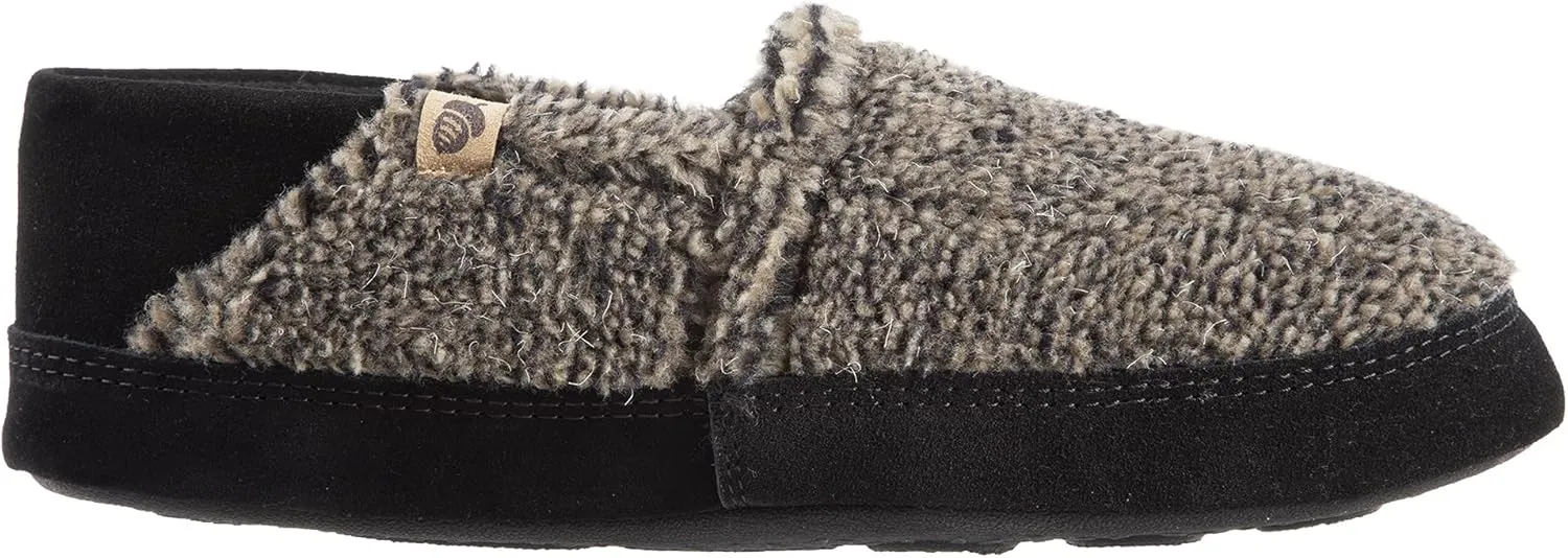 Acorn Men's Moc Slippers with Memory Foam Insole Suede Sidewall and Rubber Outsole (Tex/Polar)