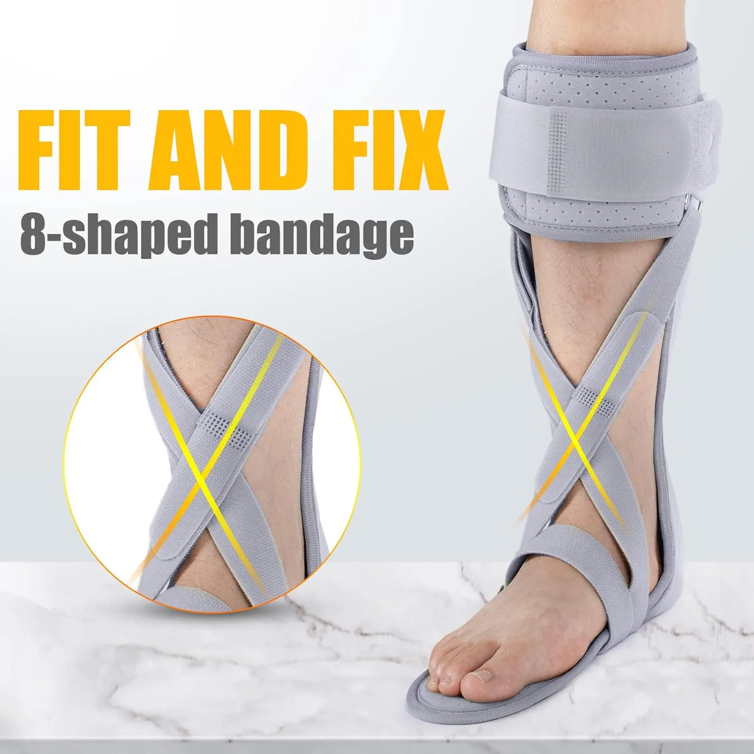 AFO Foot Drop Brace Ankle Foot Orthosis Medical Afo Walking with Shoes for Stroke Hemiplegia (Large-Right)
