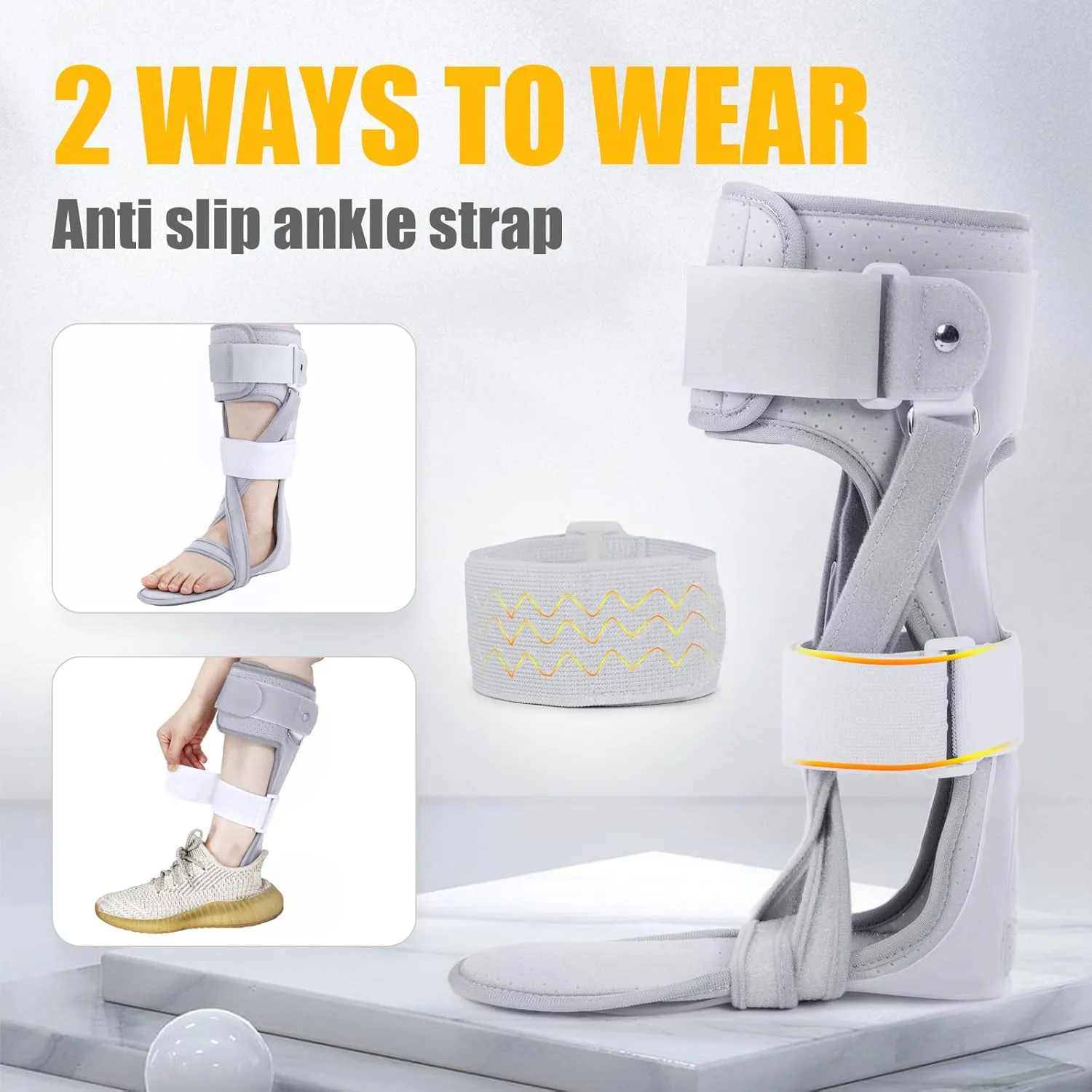 AFO Foot Drop Brace Ankle Foot Orthosis Medical Afo Walking with Shoes for Stroke Hemiplegia (Large-Right)