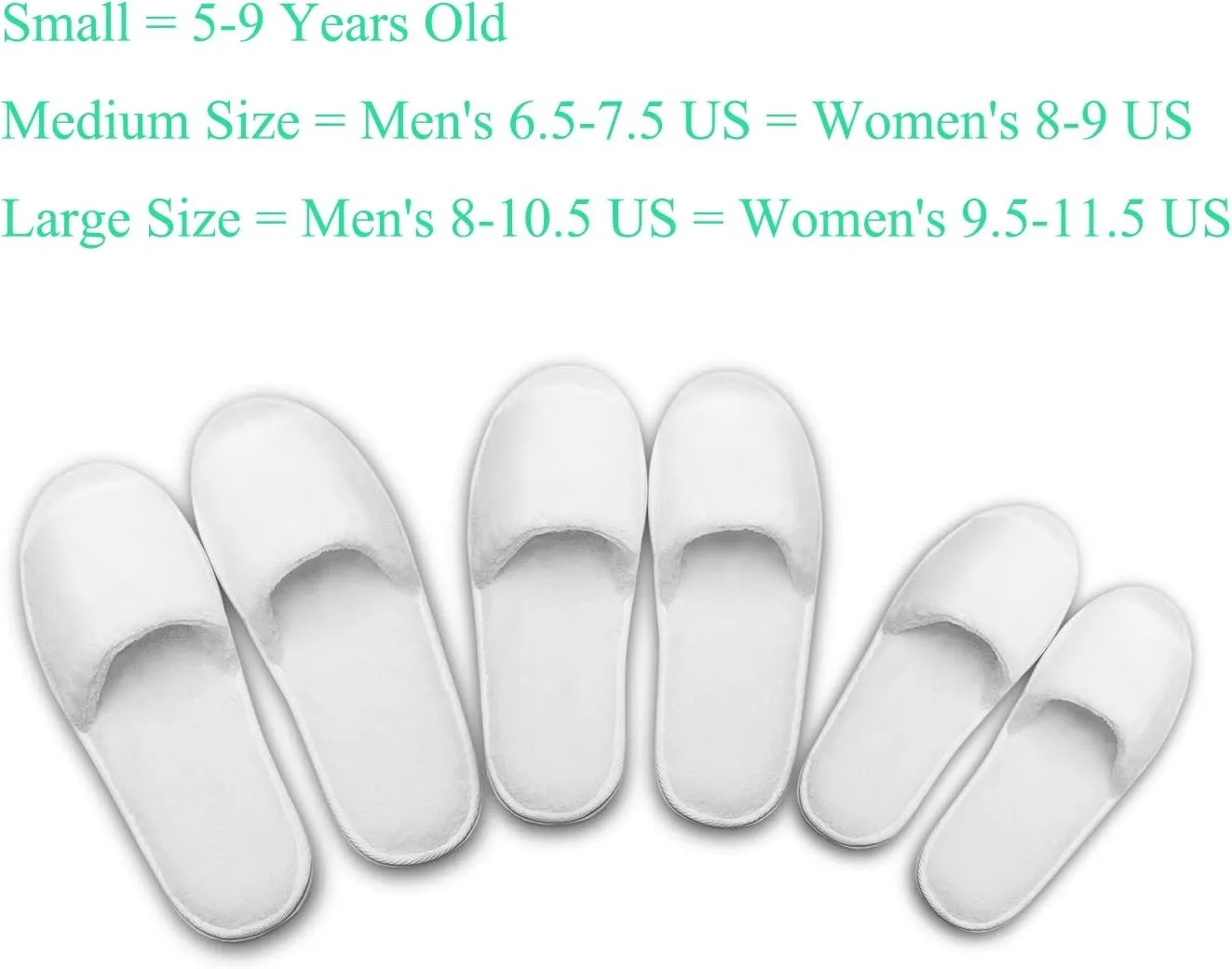 AhfuLife Spa Slippers - 5/10 Pairs of Disposable, Non-slip, Closed-Toe Guest Slippers for Bedroom, Wedding, Party, Travel