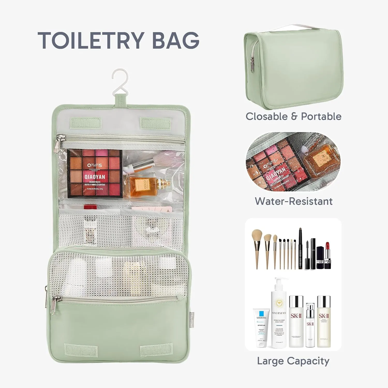 ALL INCLUDED 10 Set Durable Packing Cubes for Suitcases,OlarHike Essentials for Travel, UPGRADED Anti-Tear Stitching, NEW Improved Luggage Packing Organizers for Travel Accessories (Matcha Green)