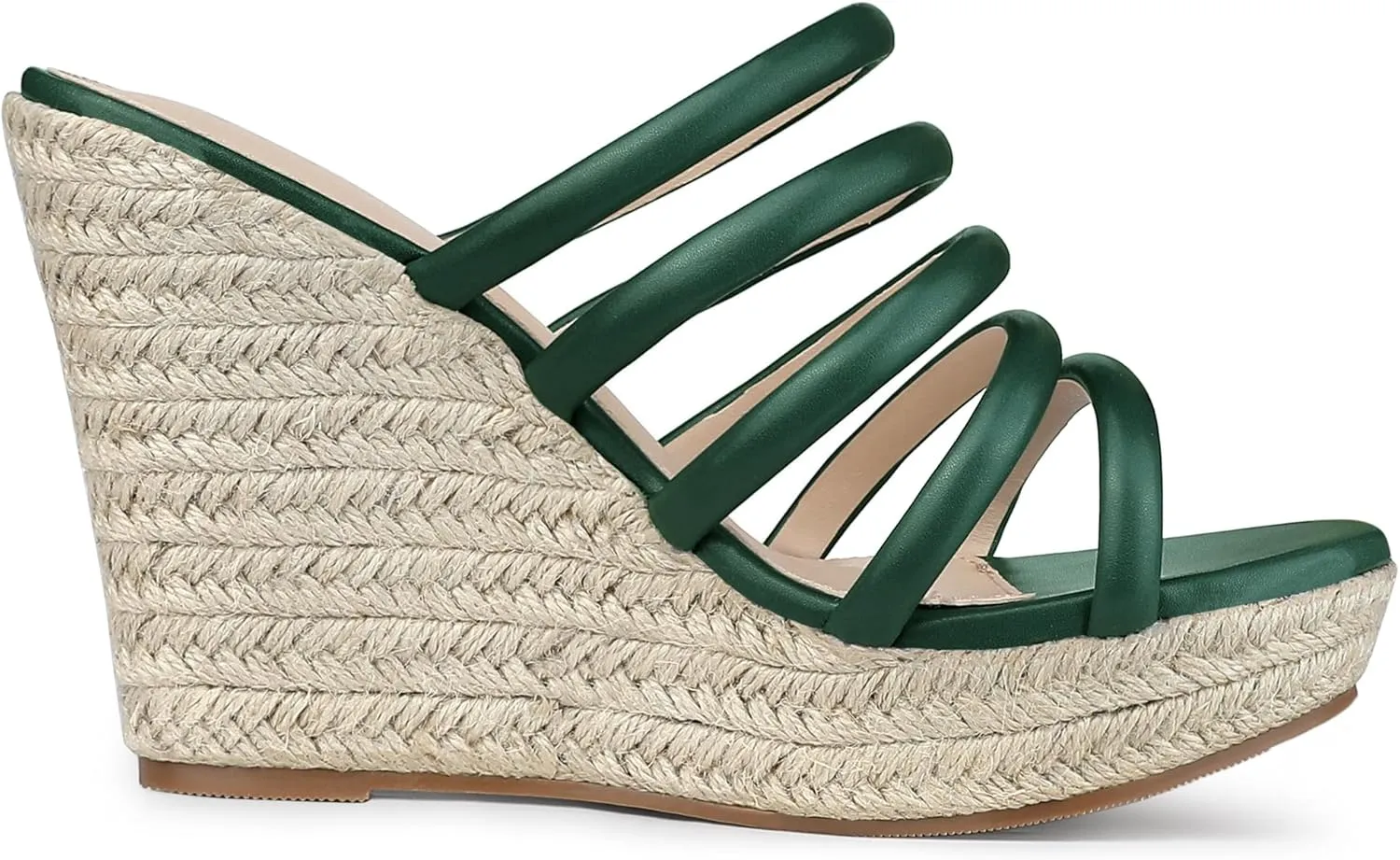 Allegra K Women's Platform Espadrille Wedge Strappy Straps Slides Wedges