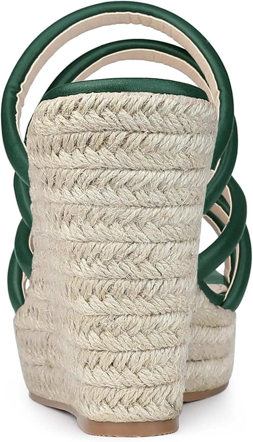 Allegra K Women's Platform Espadrille Wedge Strappy Straps Slides Wedges