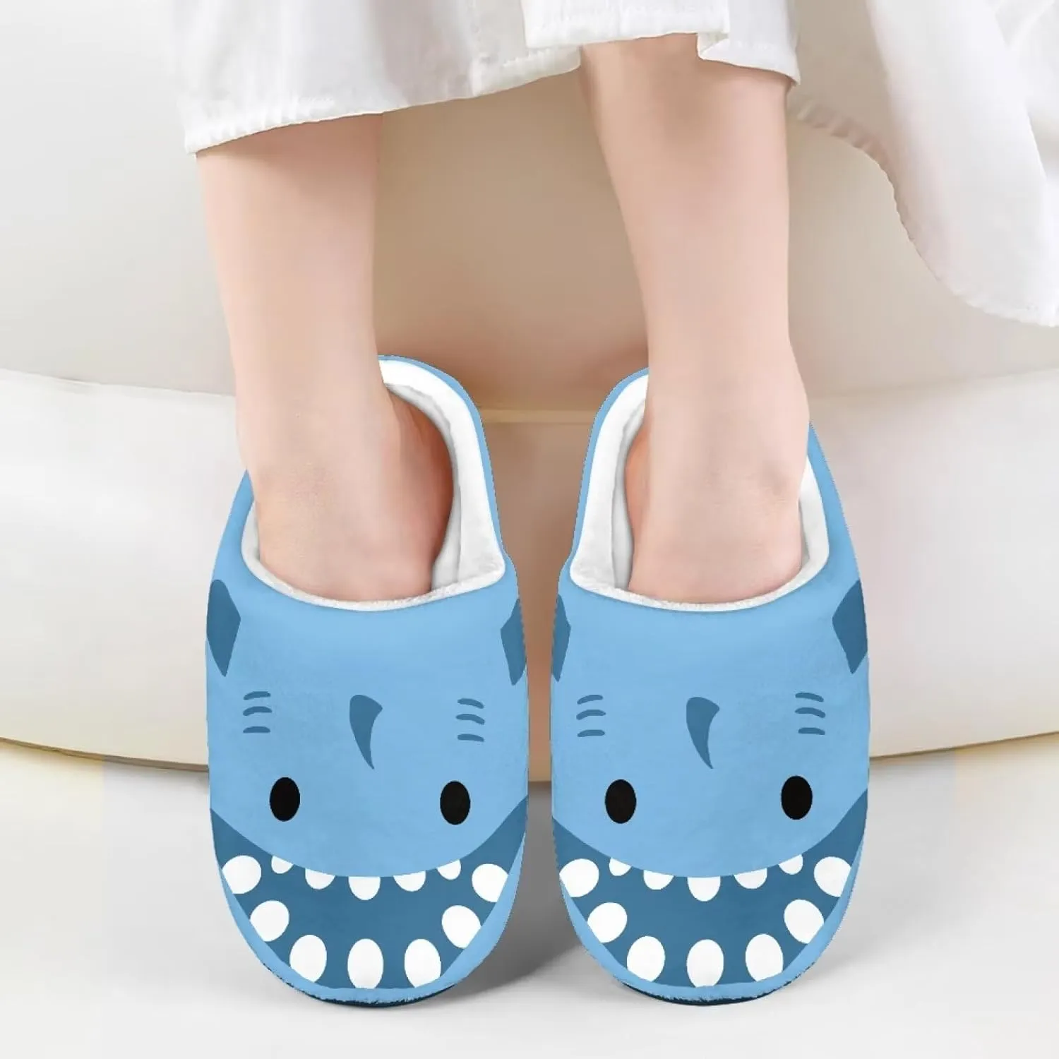 Animal Cotton Slippers for Kid Cozy Slippers Fluffy Slip-On Fuzzy Fluffy Outdoor Home Non-Slip Slipper for Kids