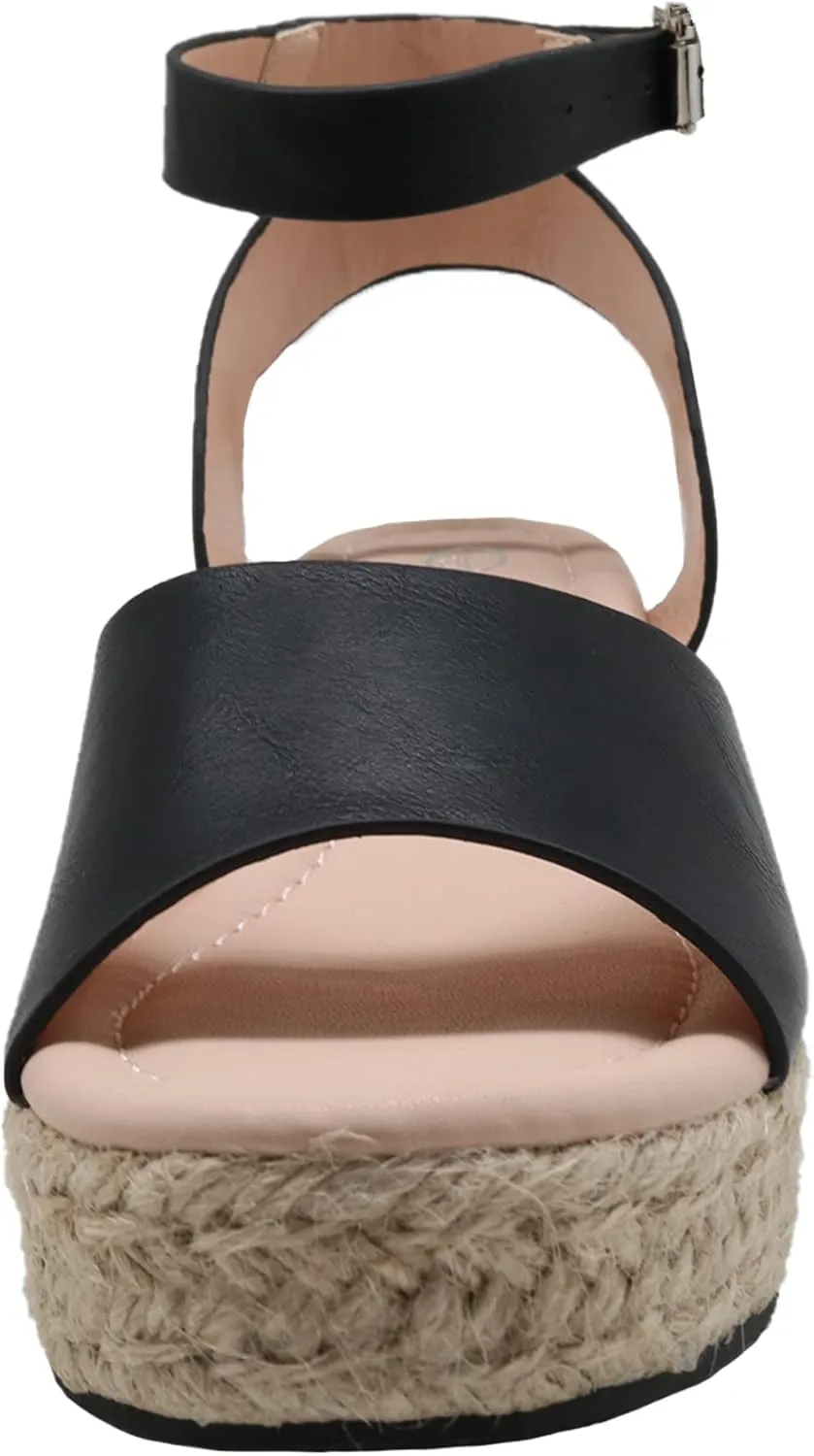 Apakowa Girls Sandals Flatform Wedge Open Toe Summer Sandals Shoes Little Big Kid Flower Girl Heels Dress Shoes (Little Kid/Big Kid)
