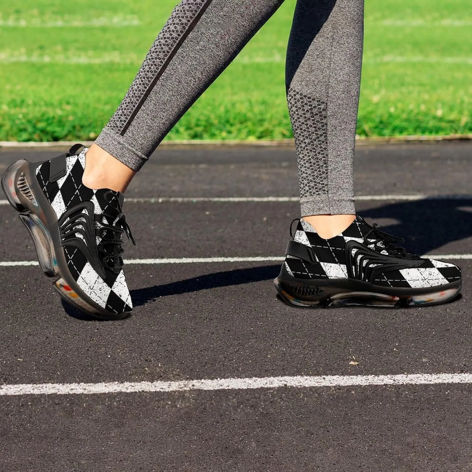 Argyle Plaid Preppy Style Lightweight Women's Sneakers Running Tennis Shoes Walking Sportswear Gym Travel for Men