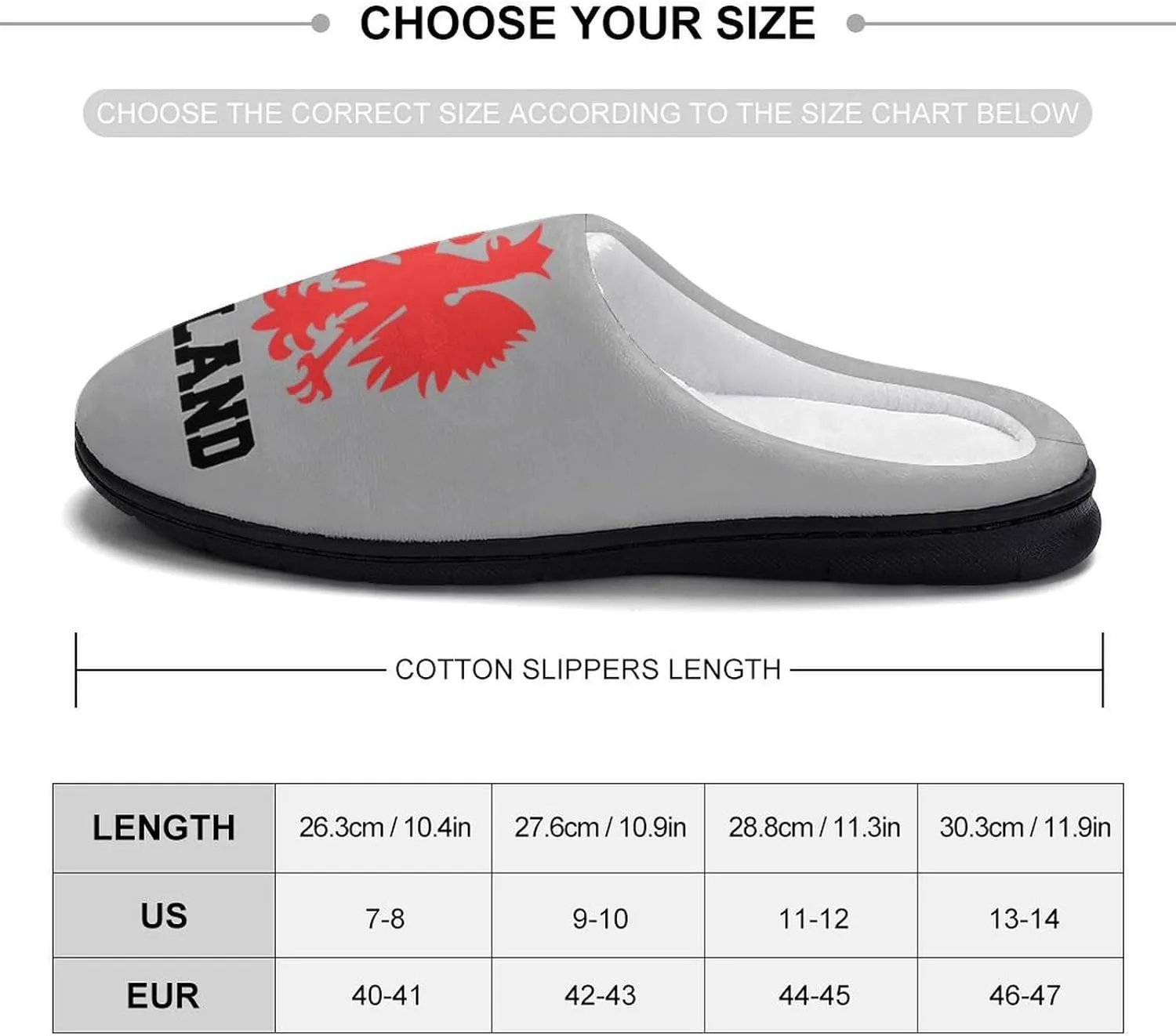 Awesome Eagle Crest Polish Flag Mens Slippers Winter Memory Foam Warm House Shoes Indoor/Outdoor