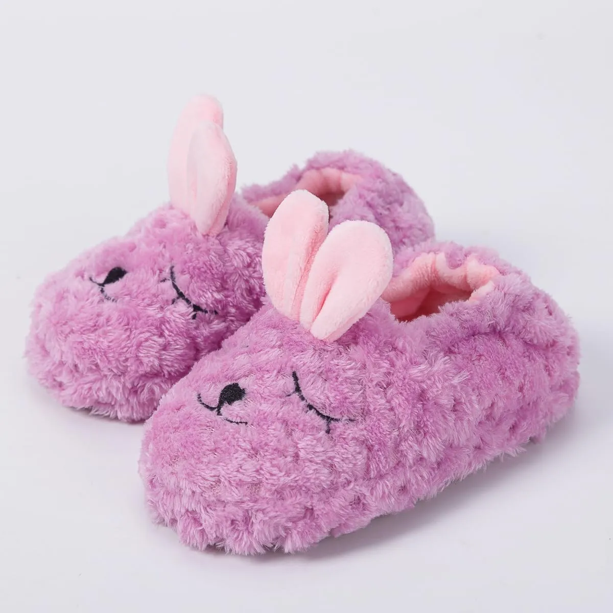 Baby Girls' House Slippers with Non-Slip Rubber