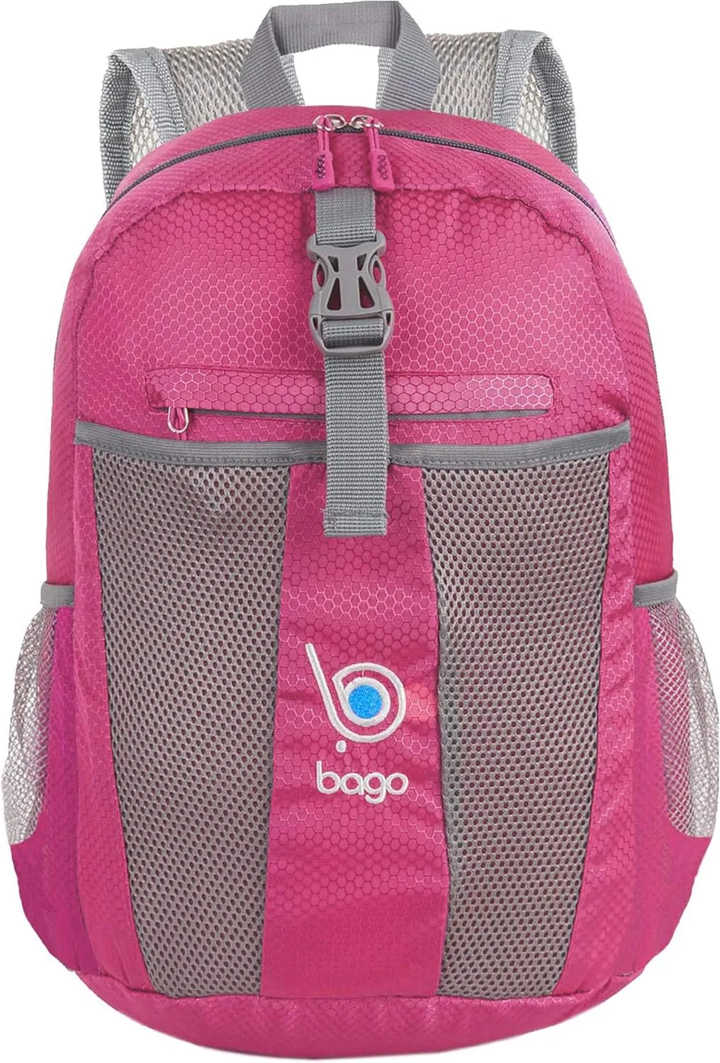bago Lightweight Small Hiking Backpack for Women and Men - 25L Travel Day Pack - Foldable Hiking Daypack Ultralight for Camping Outdoor Sports - Day Bag Packable Backpack for Travel (Pink)