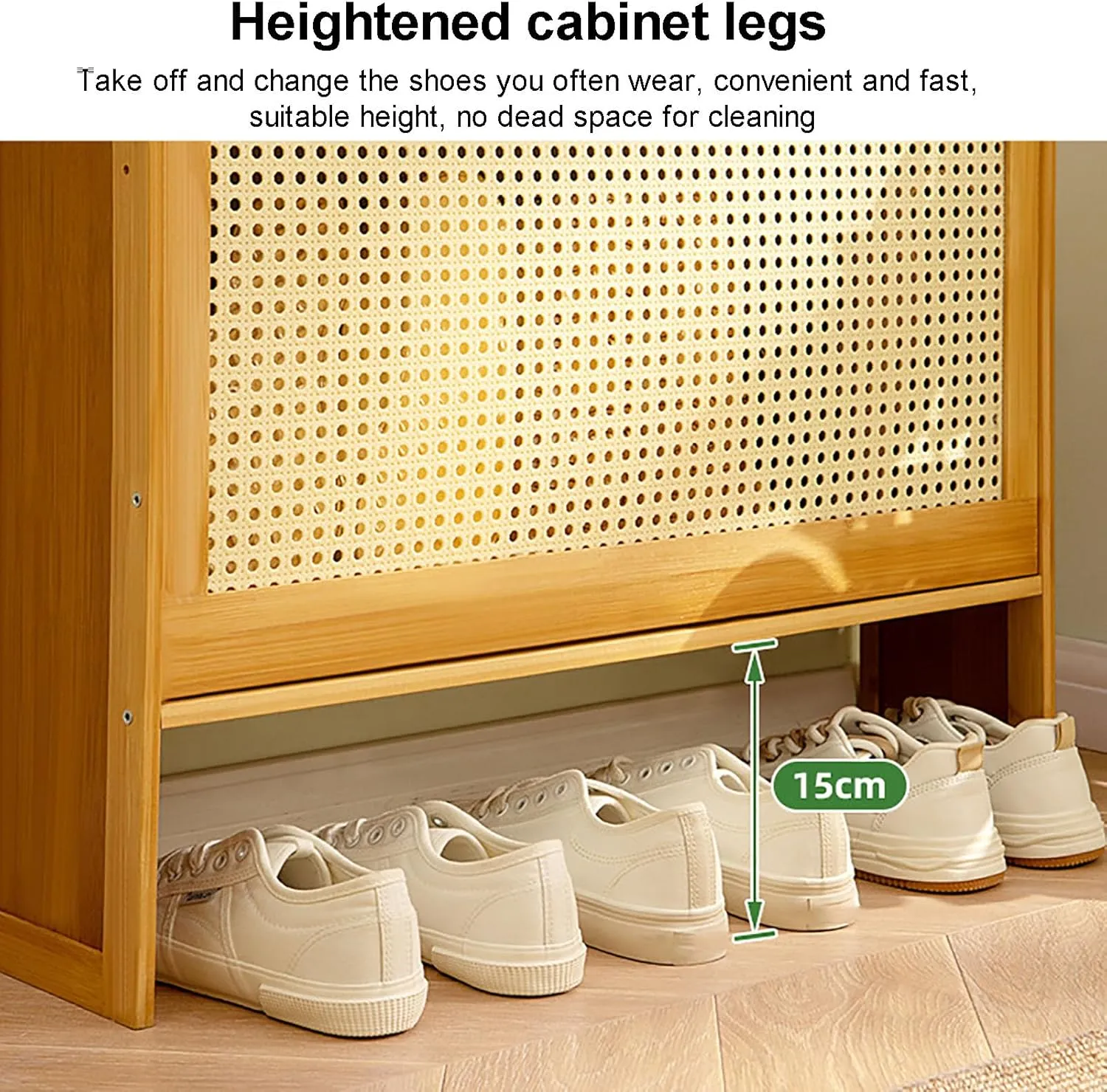 Bamboo Shoe Cabinet with Flip Up Doors Free Standing nizer for Heels Boots and Slippers Slim Shoe Storage Rack for Entryway Hallway Living Room 70x17x87cm Wood