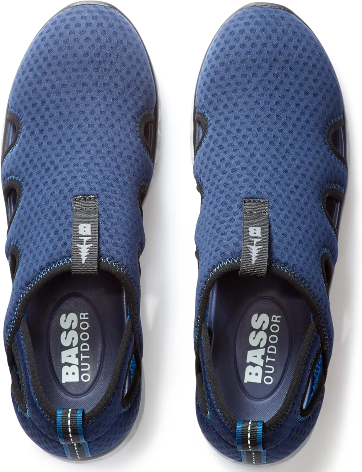 BASS OUTDOOR Men's Hex Vented Hiking Shoes – Traction-Sole Mesh Slip-ons
