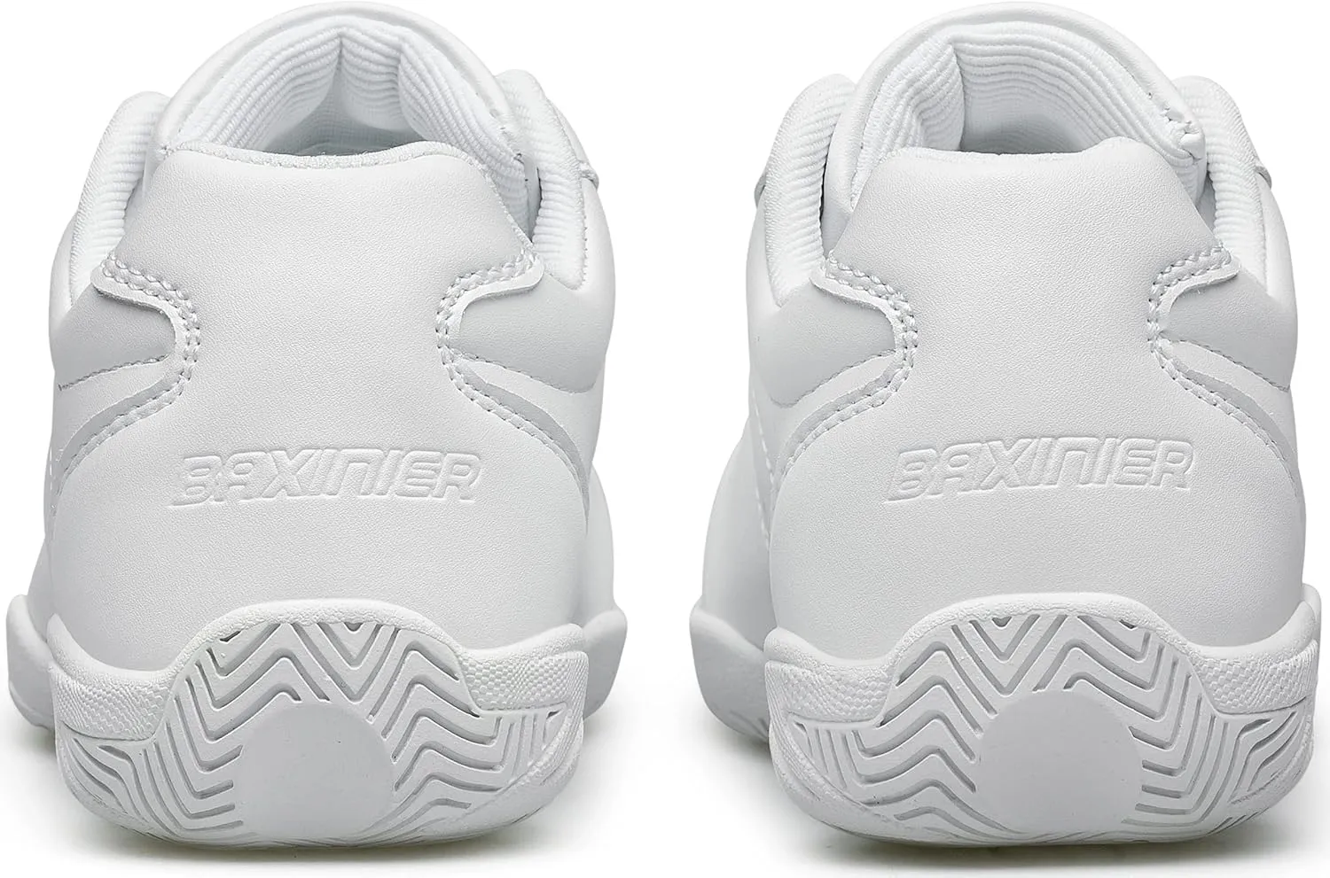 BAXINIER Girls White Cheerleading Dance Shoes Athletic Training Tennis Breathable Youth Competition Cheer Sneakers
