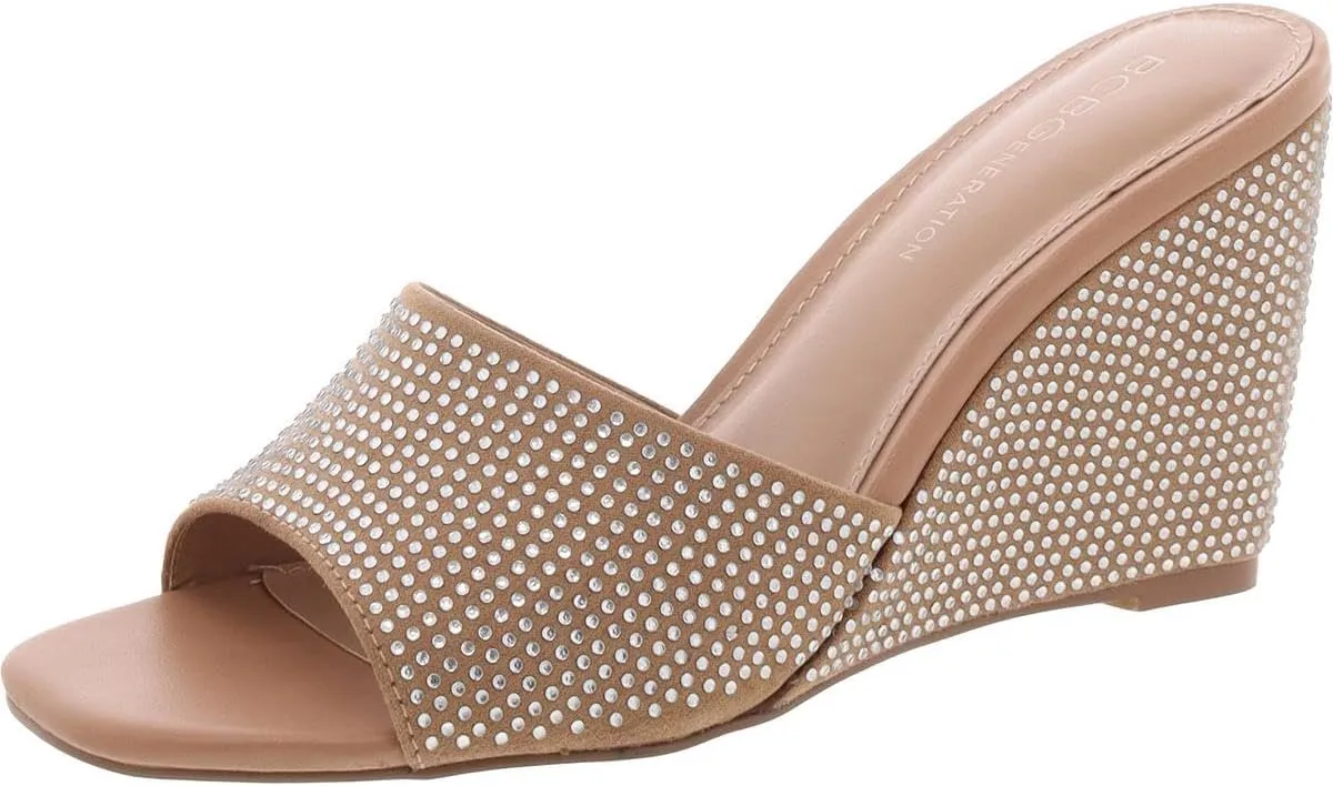 BCBGeneration Women's Glam Sliver Wedge Sandal