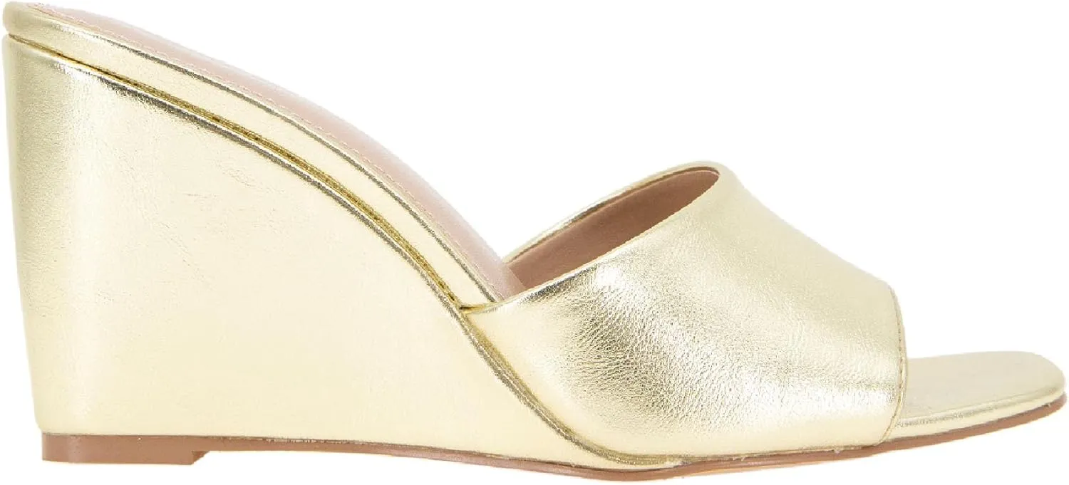 BCBGeneration Women's Glam Sliver Wedge Sandal