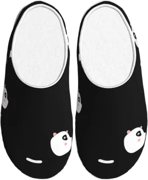 Be Calm Do Yoga Men's Women's Memory Foam Slippers Comfort Flannel Closed Toe House Shoes Indoor Scuff