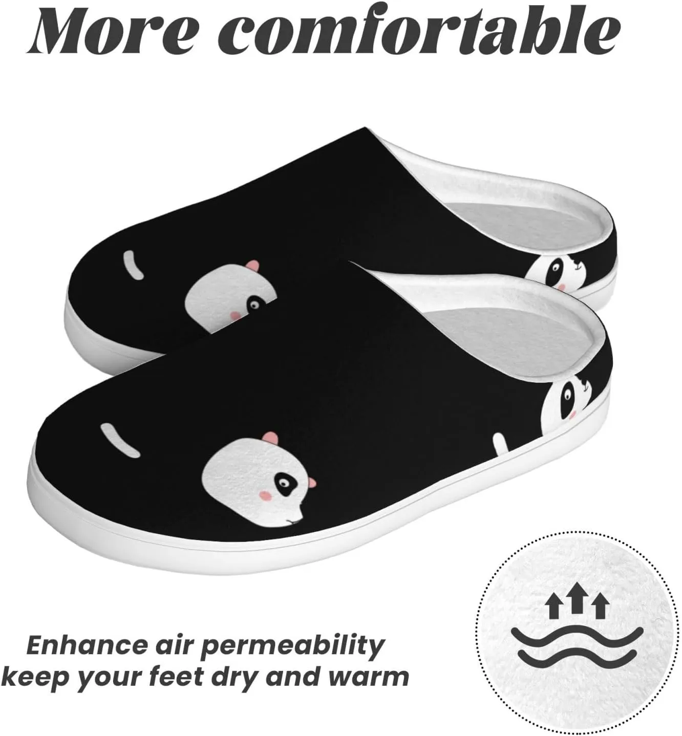 Be Calm Do Yoga Men's Women's Memory Foam Slippers Comfort Flannel Closed Toe House Shoes Indoor Scuff