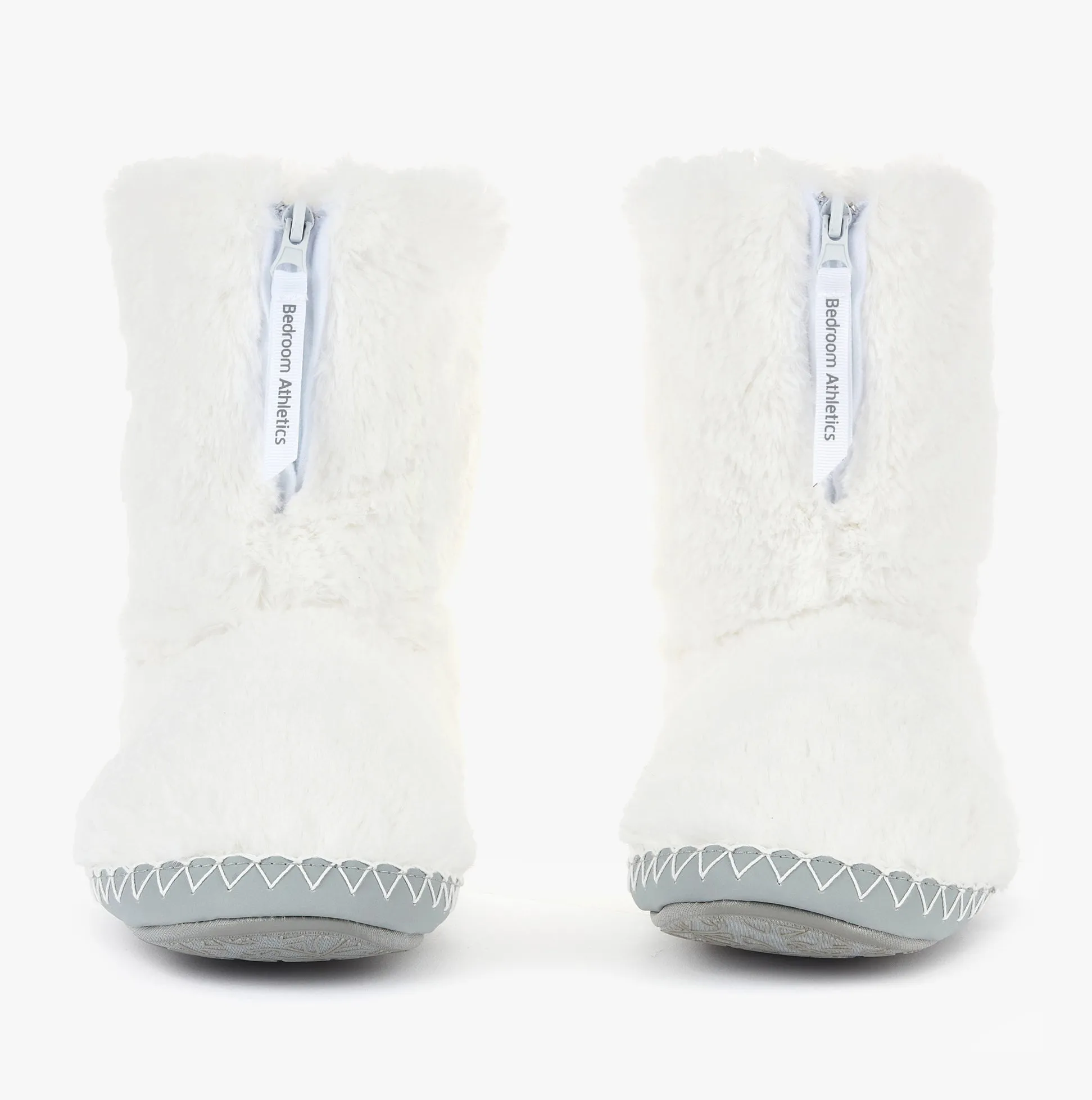 Bedroom Athletics MONROE Womens Boot Slippers White/Trace Grey
