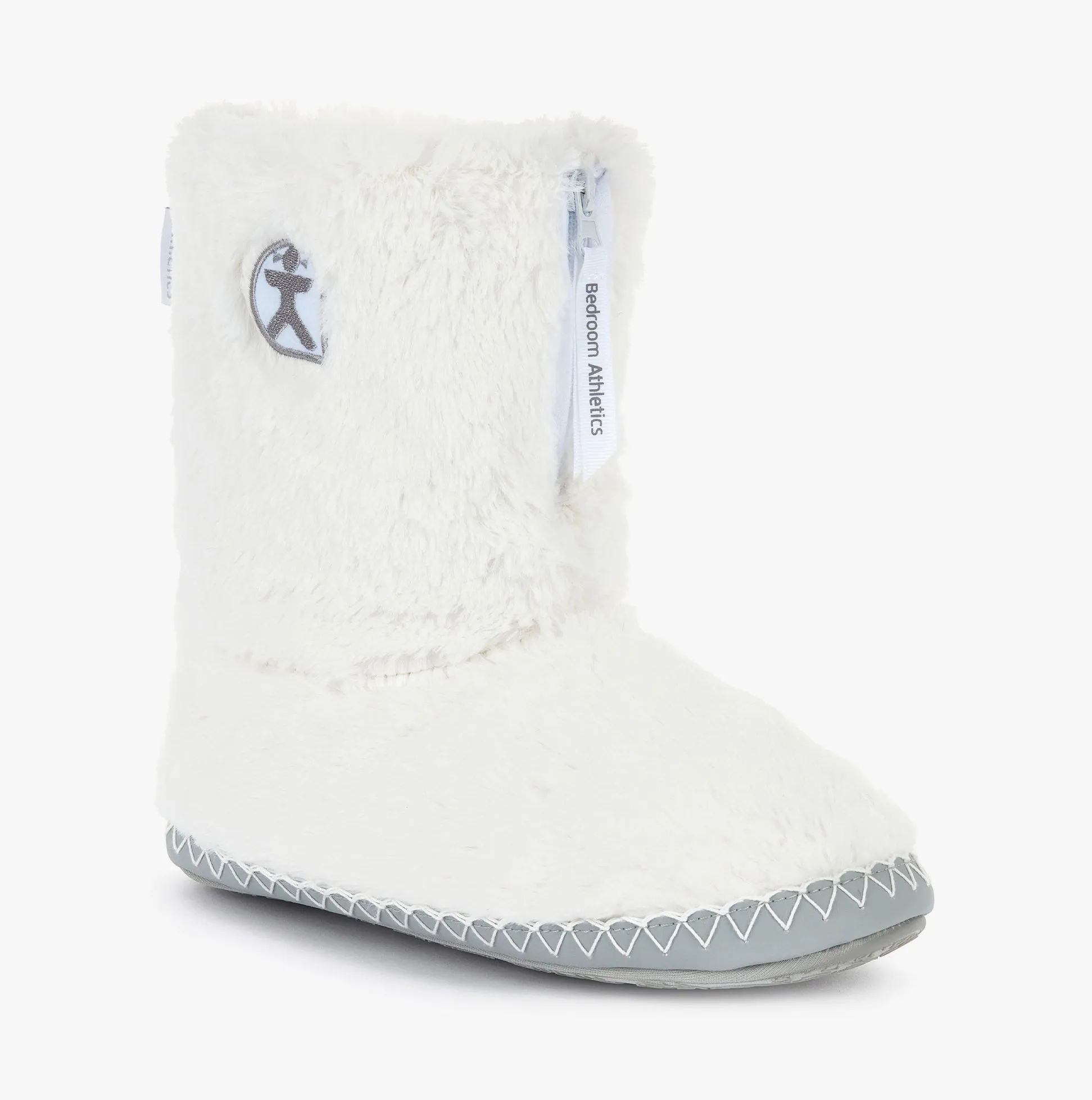 Bedroom Athletics MONROE Womens Boot Slippers White/Trace Grey
