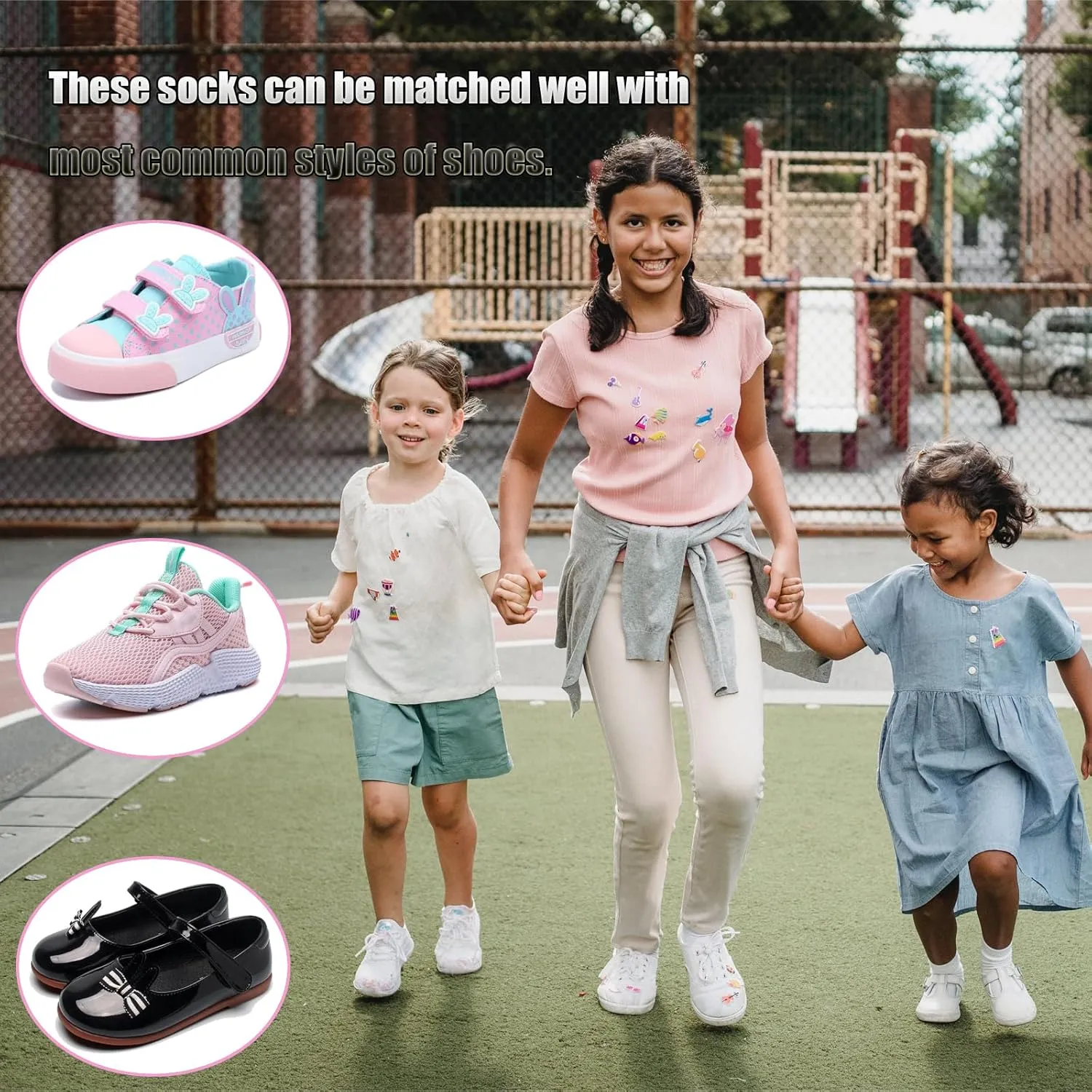 Bemeol Girls Socks 12 Pairs Kids Ankle Athletic Socks Cotton Sports Low Cut Socks