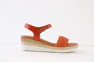 BERTUCHI - 3221 MEDIUM WEDGE SANDAL - ORANGE