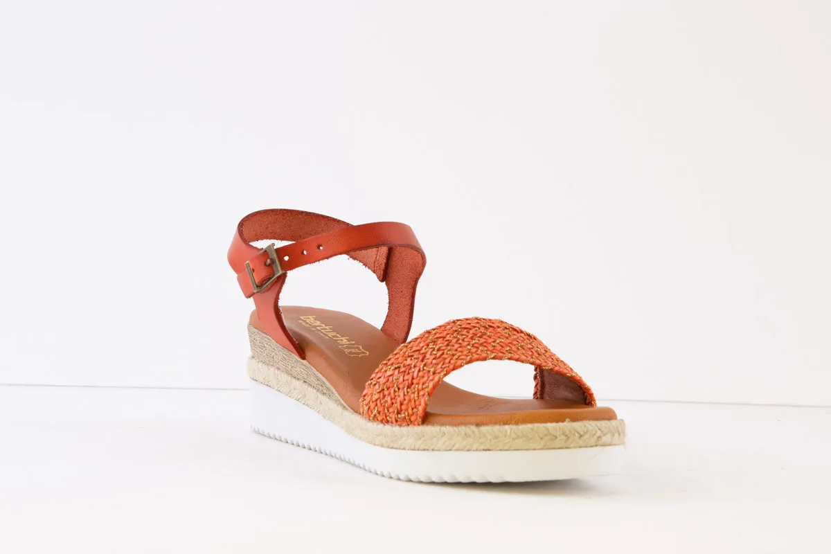 BERTUCHI - 3221 MEDIUM WEDGE SANDAL - ORANGE