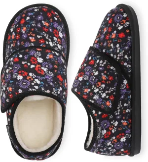 Besroad Womens Furry Memory Foam House Slippers Wide Diabetic Shoes Adjustable Bedroom Slippers Arthritis Edema Swollen House Shoes Indoor Outdoor