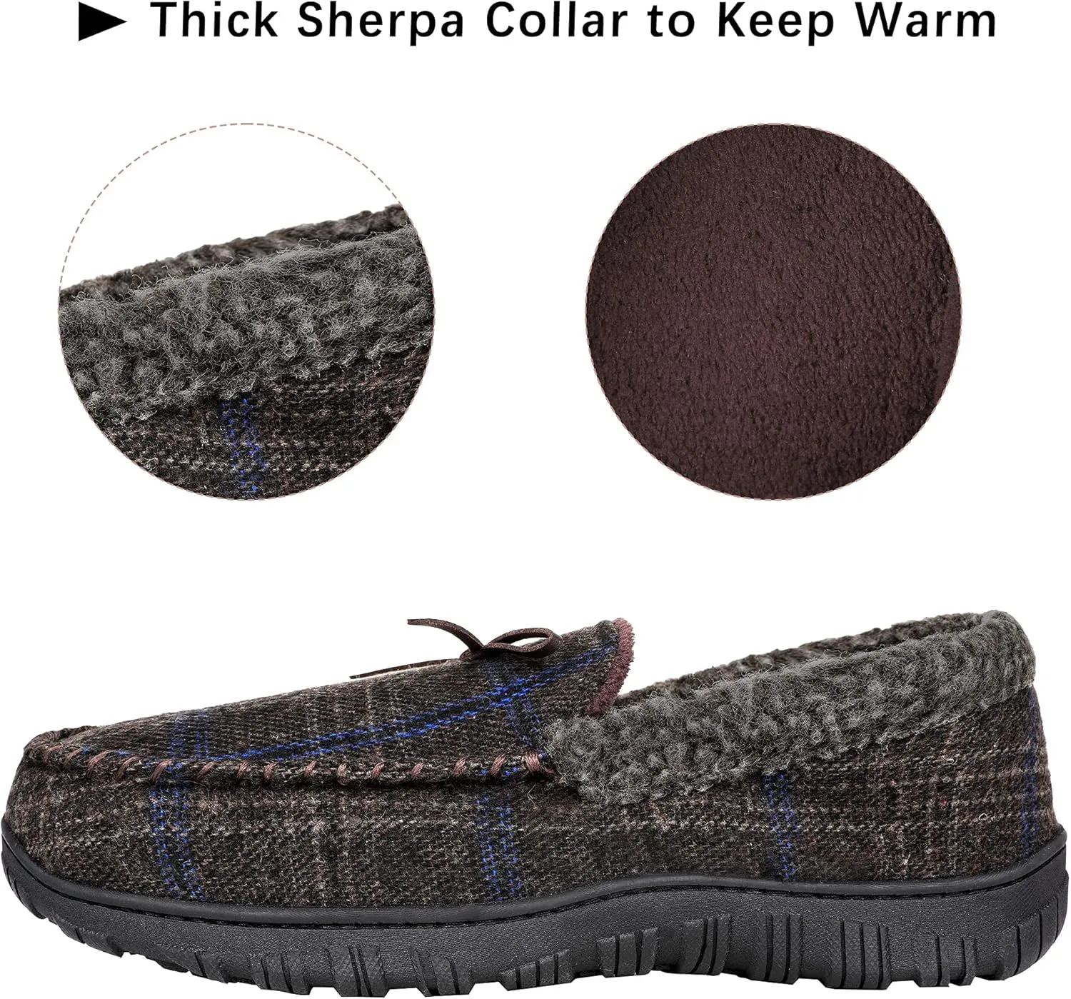 Bigwow Mens Slippers Moccasins House Shoes for Men Indoor Outdoor Memory Foam Slippers