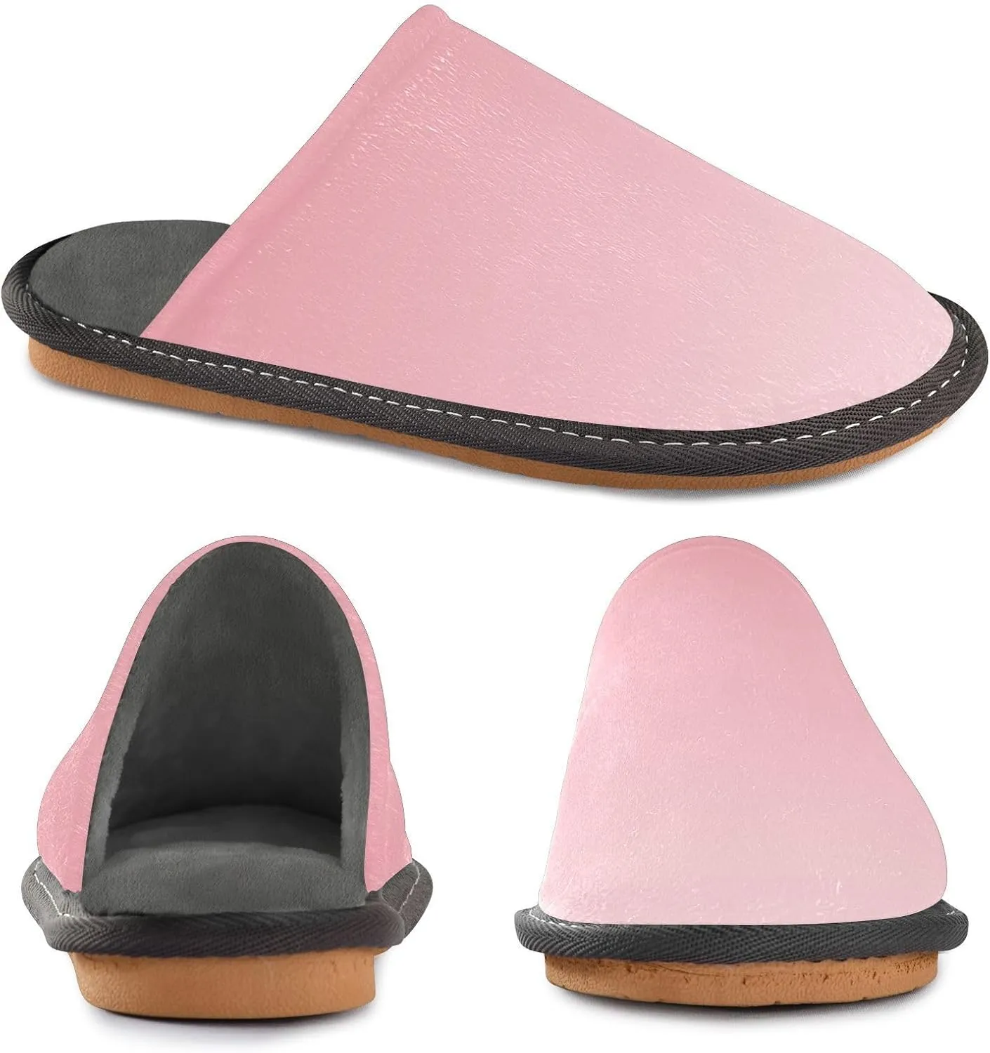 Blue Orange Gradient House Slippers for Women Men Non-Slip Slipper Socks
