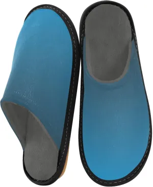 Blue Orange Gradient House Slippers for Women Men Non-Slip Slipper Socks