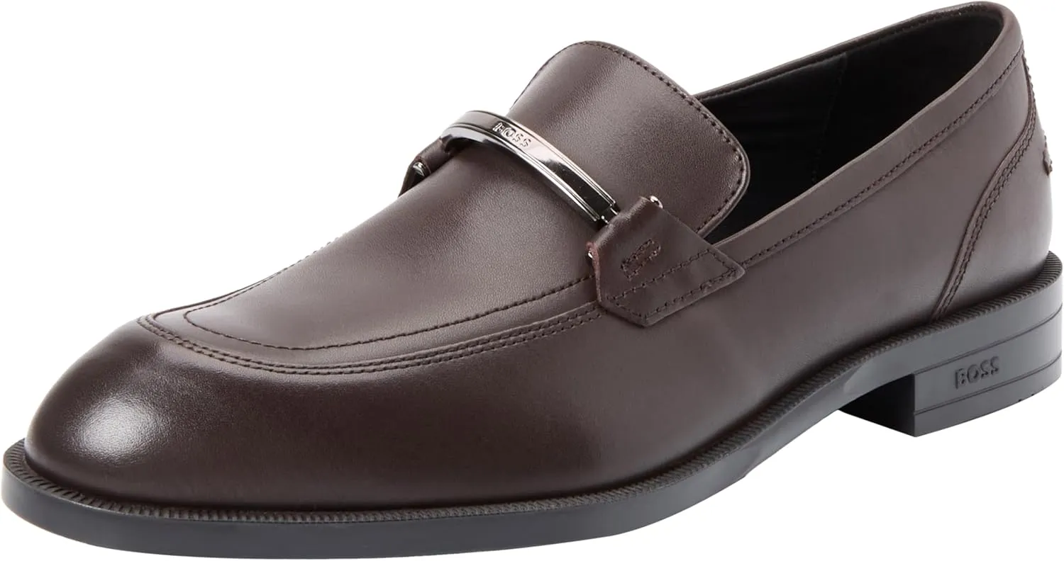 BOSS Men's Tayil bu Loafer, dark brown, 10.5 Men