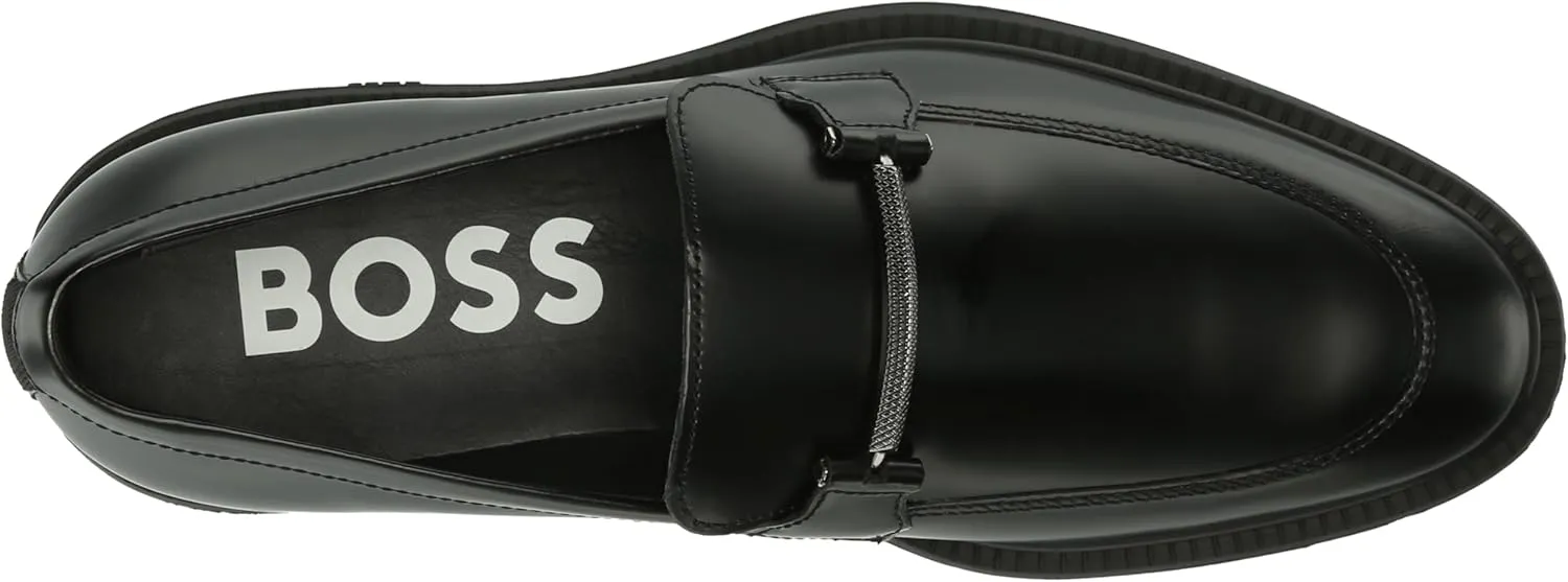 BOSS Women's Larry Brush Off Leather Loafer Shoe