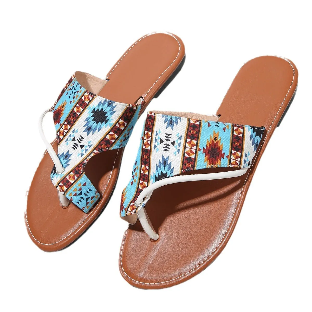 Breathable Printed Toe Sandals