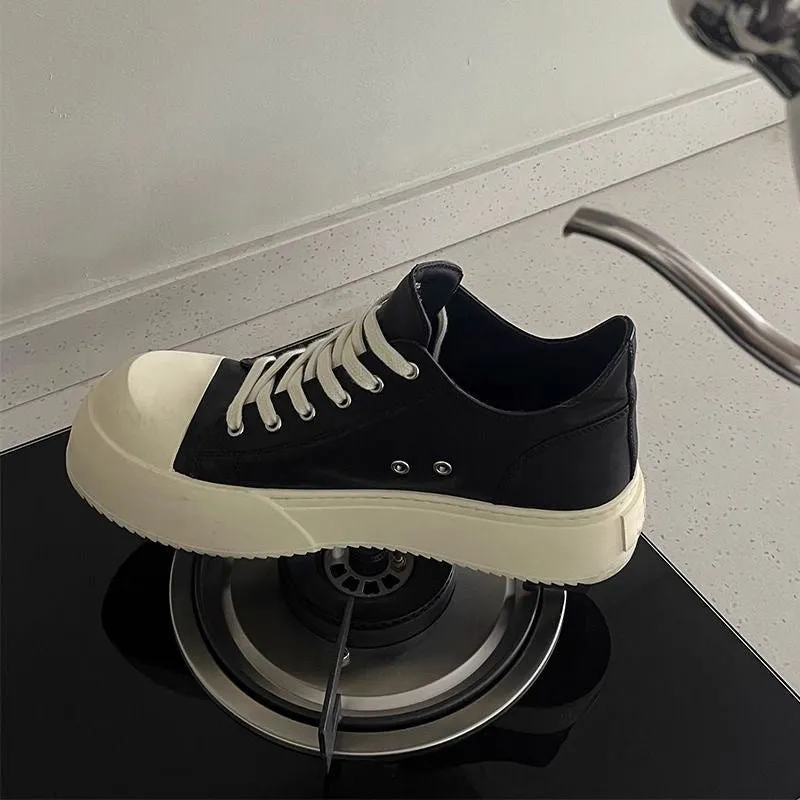 Breathable Thick-Soled Commuter Leather Shoes