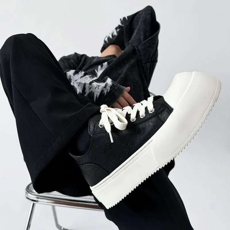 Breathable Thick-Soled Commuter Leather Shoes