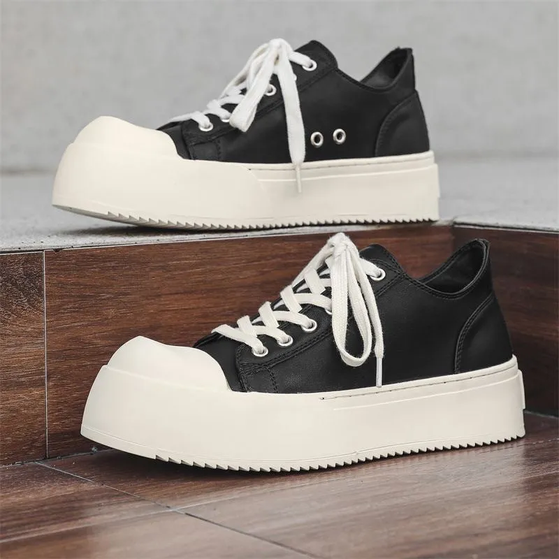 Breathable Thick-Soled Commuter Leather Shoes
