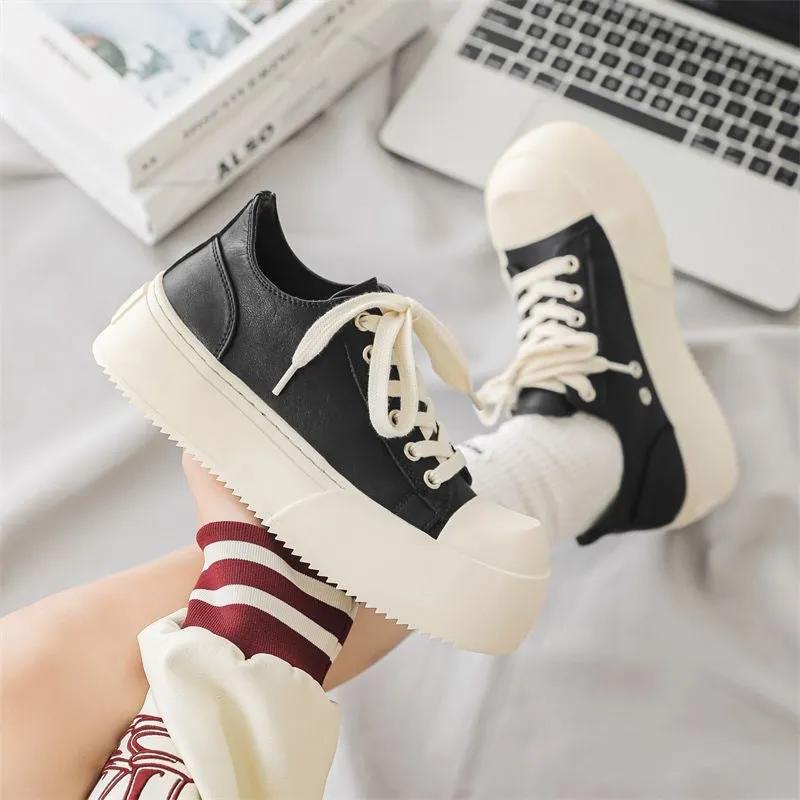 Breathable Thick-Soled Commuter Leather Shoes
