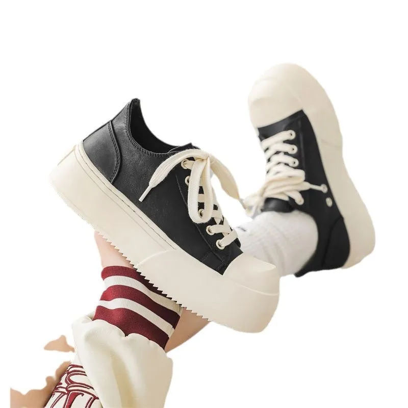 Breathable Thick-Soled Commuter Leather Shoes